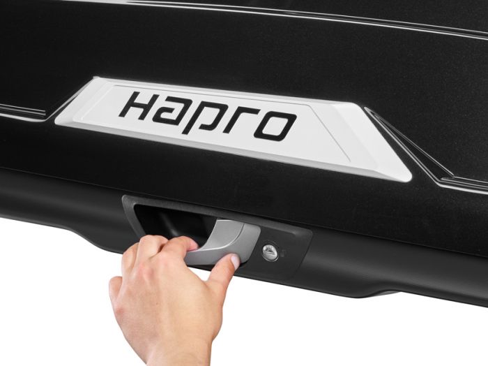 Náhled produktu - Střešní box Hapro Trivor 640 Brilliant Black