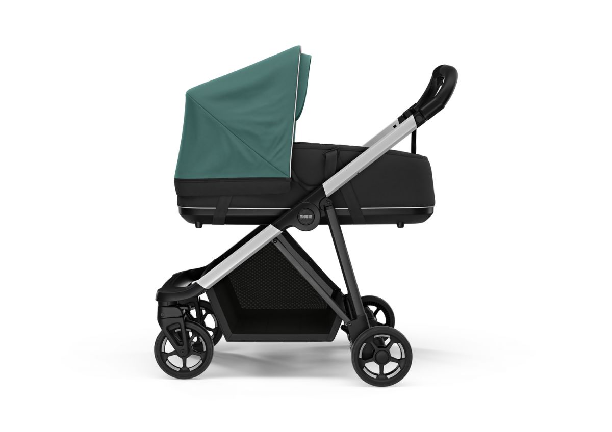 Náhled produktu - Kočárek Thule Shine Mallard Green on Aluminum  + korbička