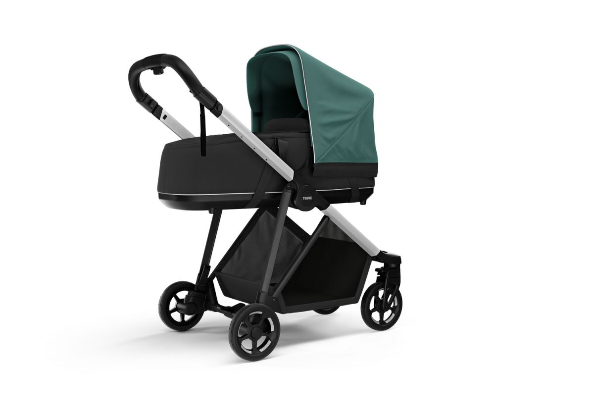 Náhled produktu - Kočárek Thule Shine Mallard Green on Aluminum  + korbička