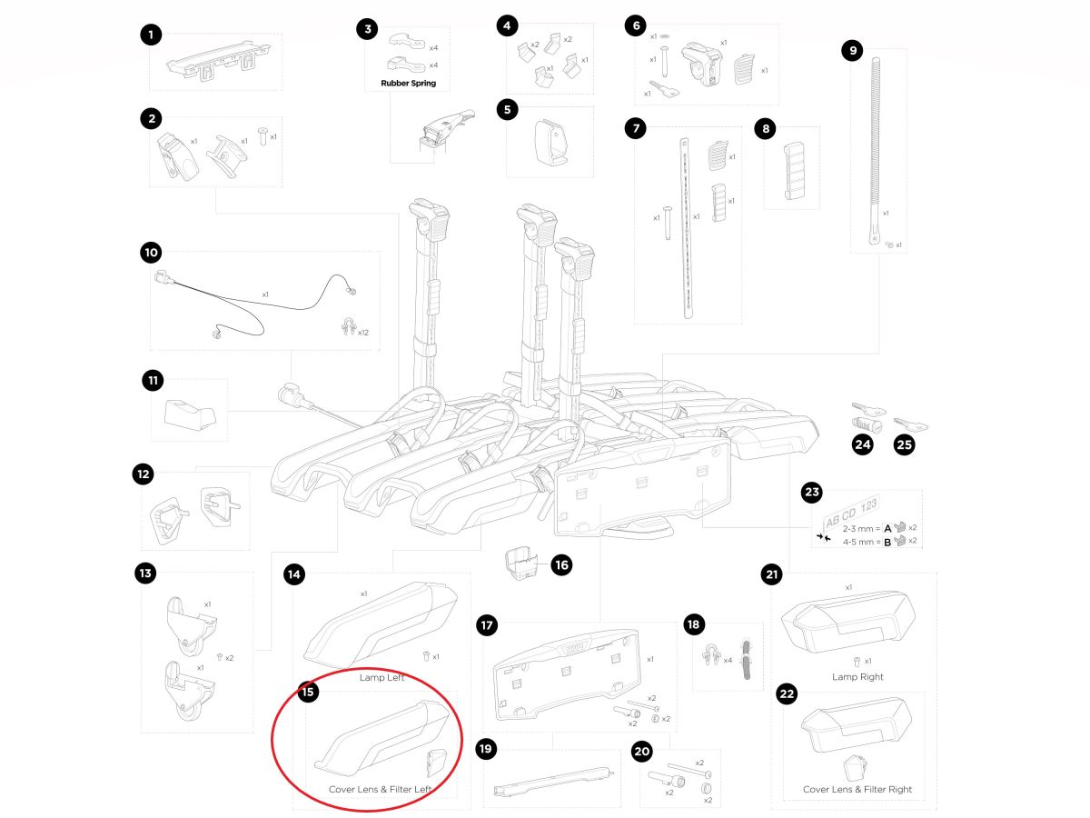 Náhled produktu - Thule Cover Lens/Filters Left 55015