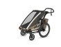 Thule Chariot Cross G3 SINGLE Faded Khaki + bike set + kočárkový set + běžecký set