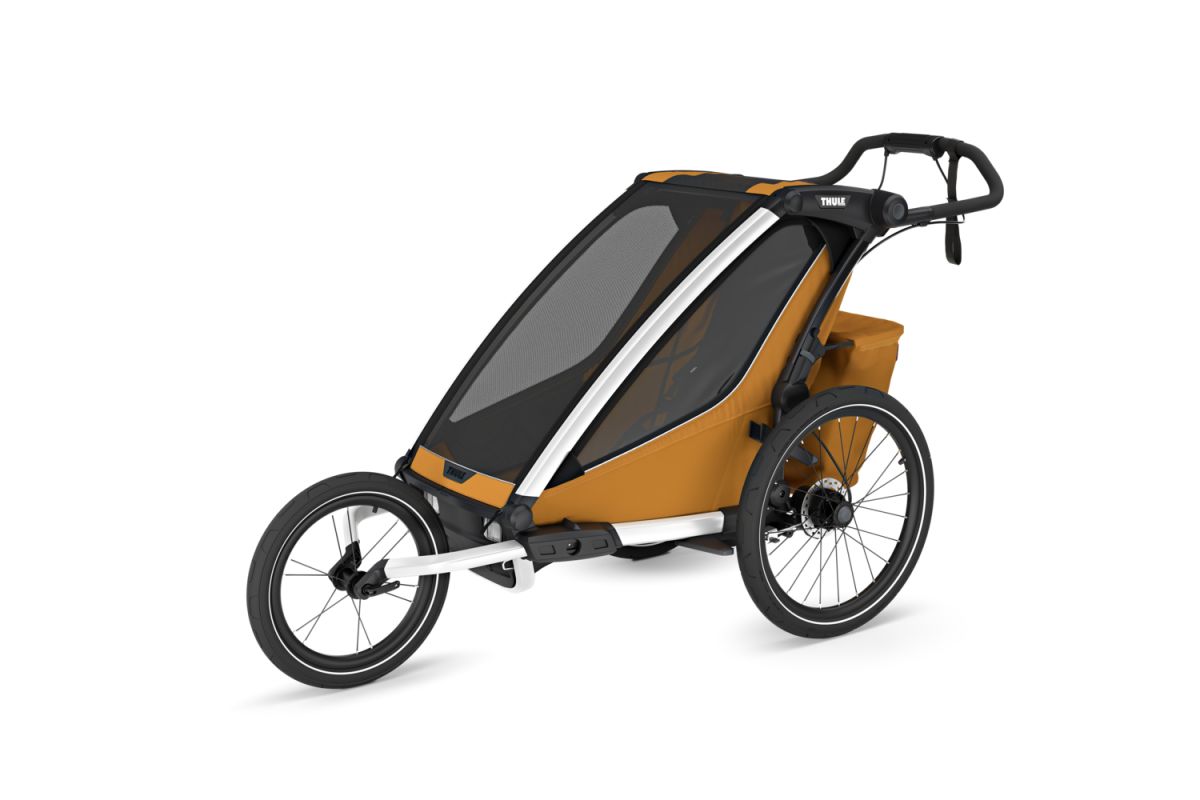 Náhled produktu - Thule Chariot Sport G3 SINGLE Natural Gold + bike set + kočárkový set + běžecký set