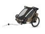 Thule Chariot Cross G3 DOUBLE Faded Khaki + bike set + kočárkový set + běžecký set