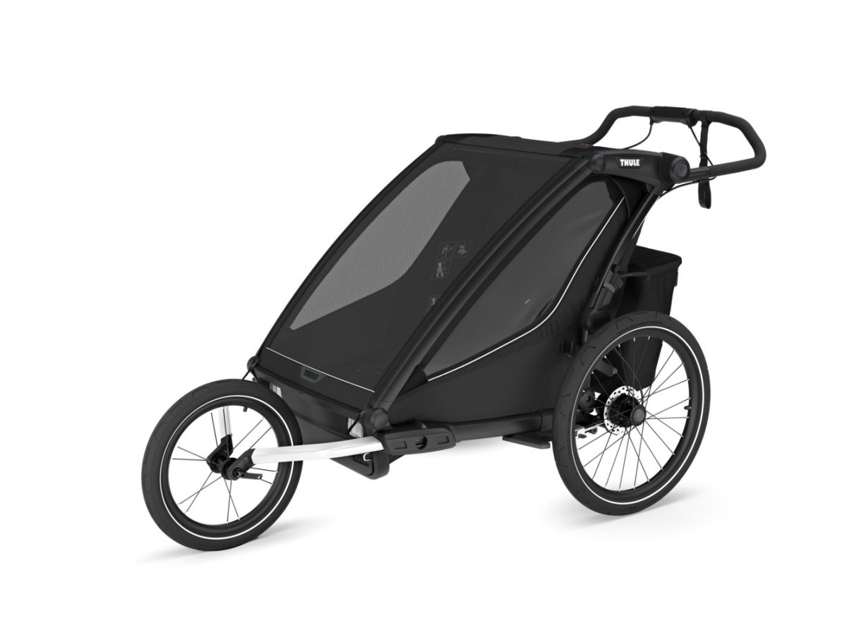 Náhled produktu - Thule Chariot Sport G3 DOUBLE Black + bike set + kočárkový set + běžecký set