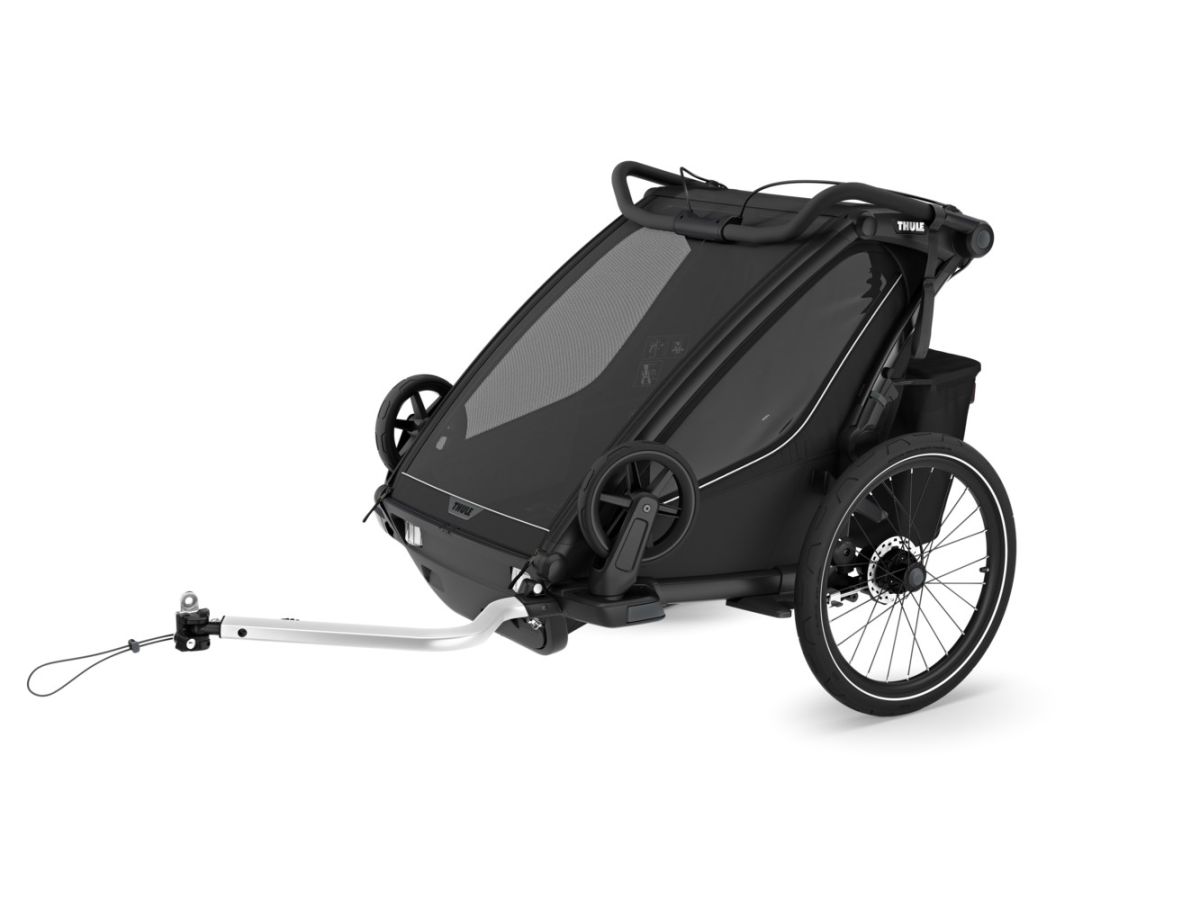 Náhled produktu - Thule Chariot Sport G3 DOUBLE Black + bike set + kočárkový set + běžecký set