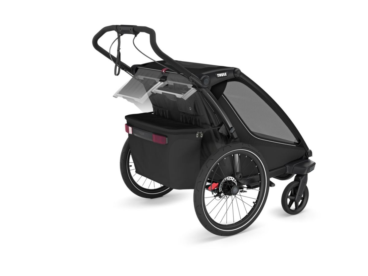 Náhled produktu - Thule Chariot Sport G3 DOUBLE Black + bike set + kočárkový set + běžecký set