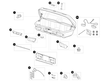 Thule klipy pro držák SPZ 55388