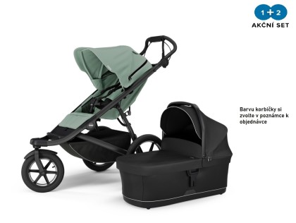 Thule Urban Glide 3 Mist Green - MB  + hluboká korba (libovolná barva) NEW + DOPRAVA ZDARMA
