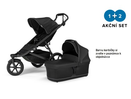 Thule Urban Glide 3 Black - MB + hluboká korba (libovolná barva) NEW + DOPRAVA ZDARMA