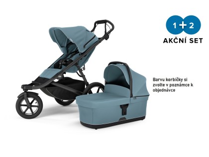 Thule Urban Glide 3 Mid Blue - MB + hluboká korba (libovolná barva) NEW + DOPRAVA ZDARMA