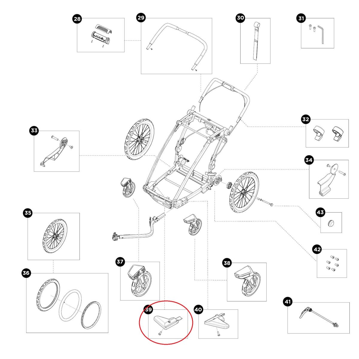 Náhled produktu - Thule Chariot 2 - Deflector right 55220