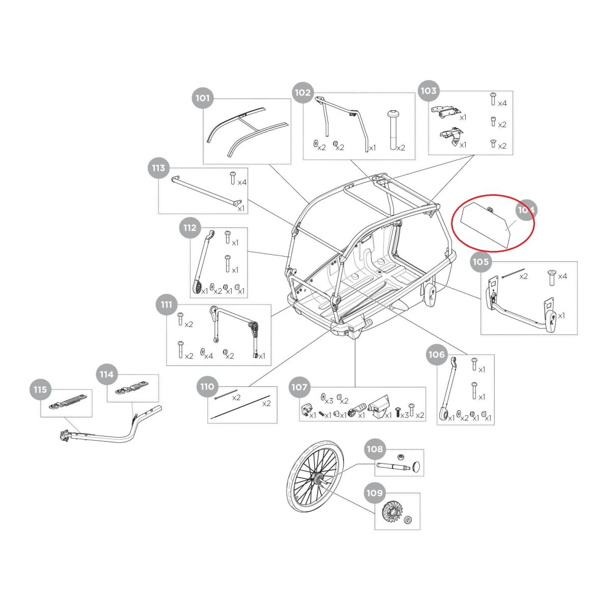 Náhled produktu - Thule Bexey L - Flap lower door 55449
