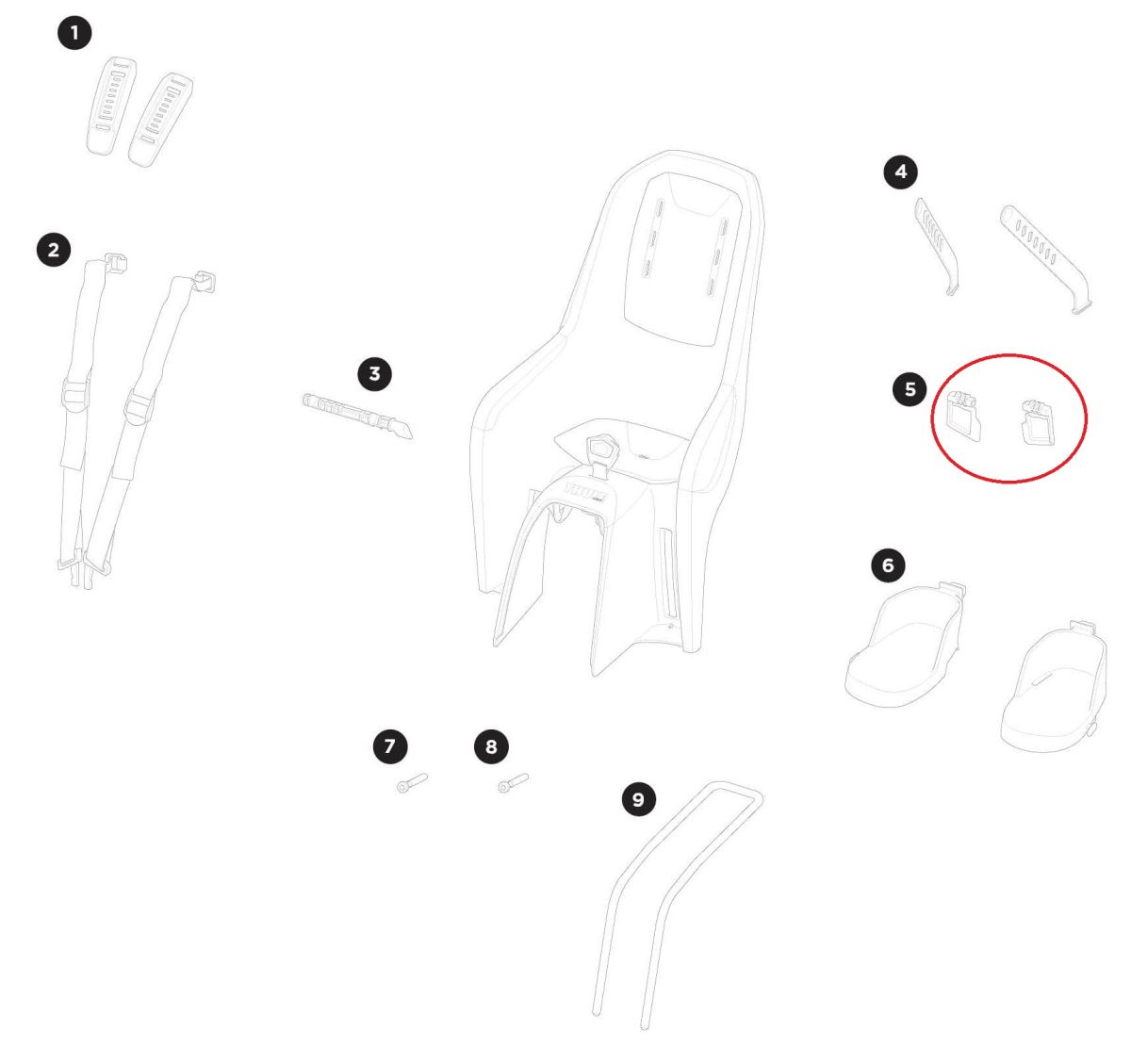 Náhled produktu - Thule Foot support lever 54912