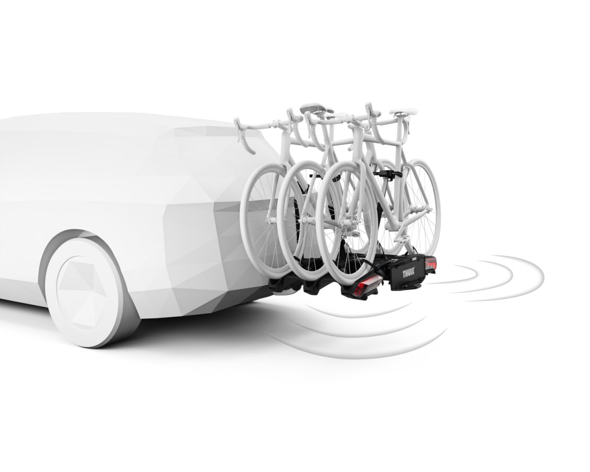 Náhled produktu - Thule Epos ParkSecure 3bike s parkovacími senzory + box Thule Santu