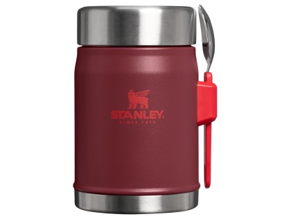 STANLEY Termoska jídelní se lžící/vidličkou The Legendary Classic Food Jar 400 ml/14oz Cranberry