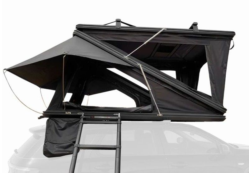 Náhled produktu - Střešní autostan Aroso Vogelsberg pro 3 osoby - s aluminiovou skořepinou / tmavě šedý