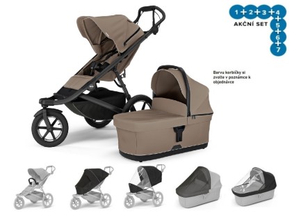 Thule Urban Glide 3 Tinted Taupe - MB + korba + plášť + moskyt. + madlo + plášť.korba + mosk.korba + DOPRAVA ZDARMA