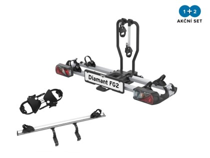 Nosič 2 kol na tažné zařízení Pro User Diamant FG2 - sklopný skládací + adaptér na 3.kolo + DOPRAVA ZDARMA