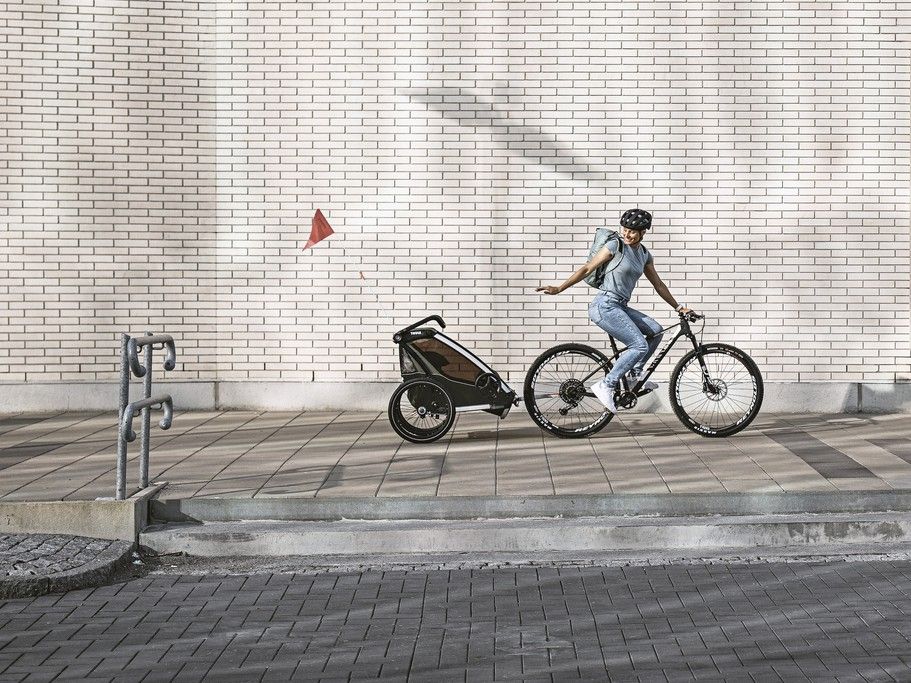 Náhled produktu - Thule Chariot Lite SINGLE Vintage Green + bike set + kočárkový set + běžecký set